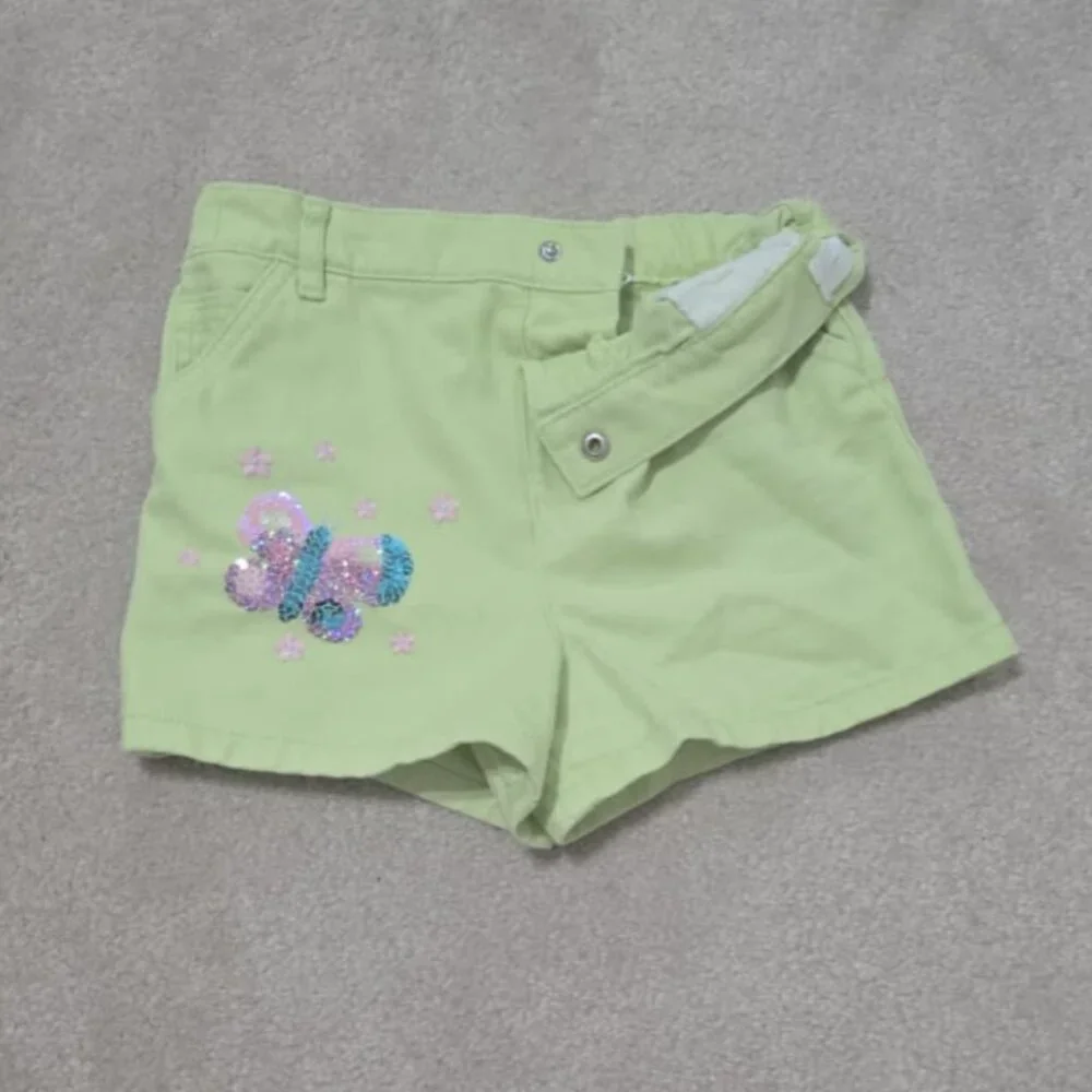 🌷💚‎Tu Pale Denim‎ Crochet Pocket Shorts (NWoT) (5-6yrs)🌷💚‎